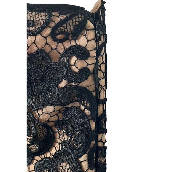 Dress The Population Isabella One-Shoulder Lace Sheath Dress Black Medium Party - Picture 5 of 14